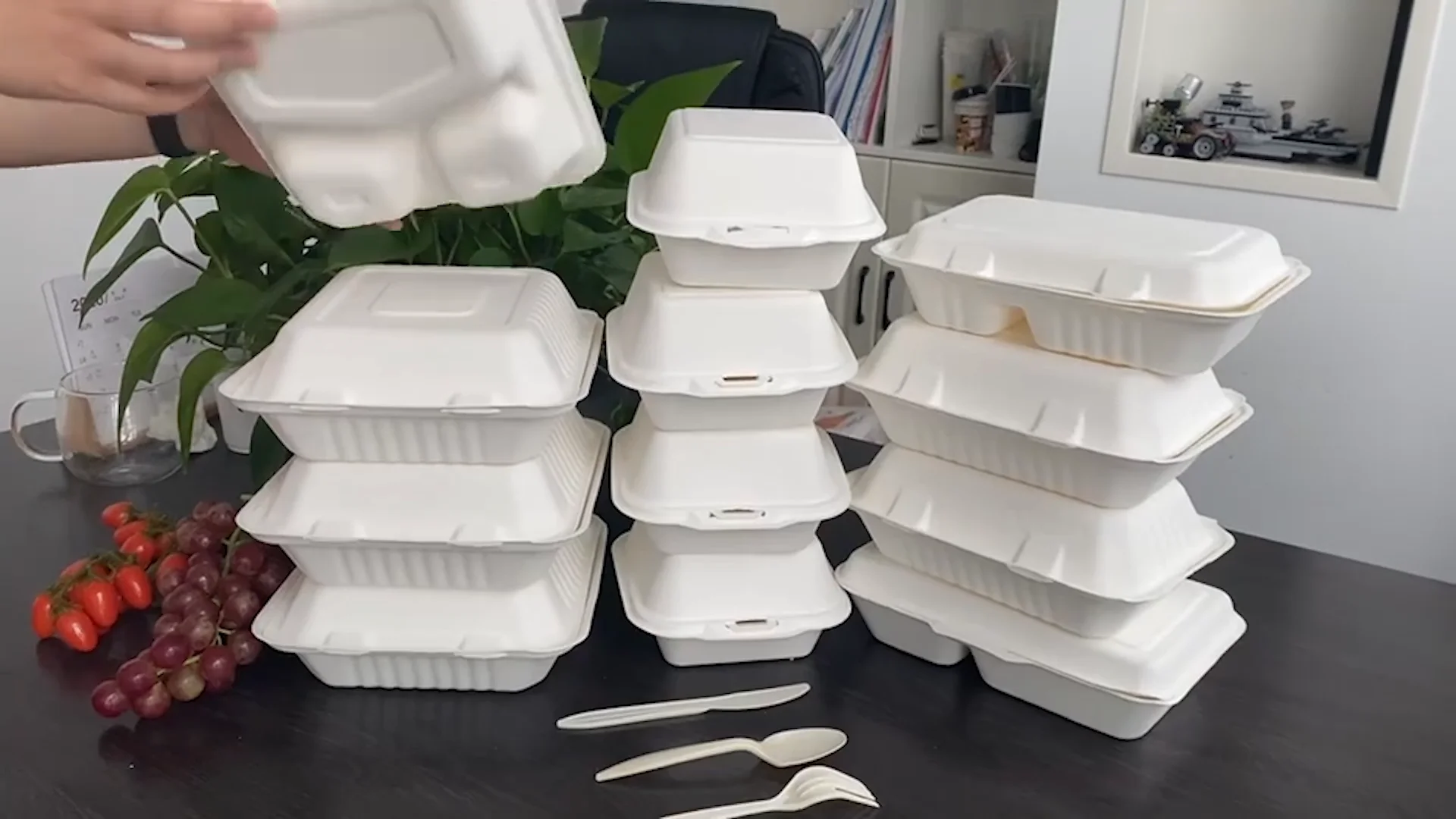 900ml 9" Refrigerator Safe Eco Friendly Biodegradable 100 Compostable