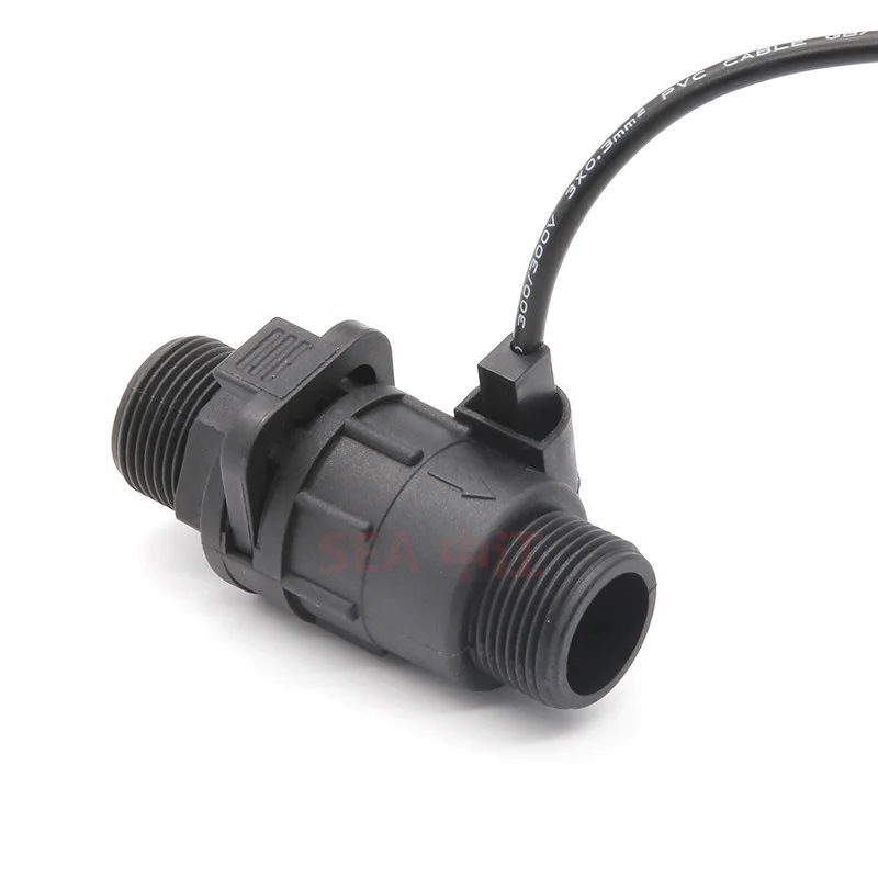 Detachable ZJMAZ-20 3/4'' DN20 Water Sensor 1-40L/min Nylon Inlet Thread Hall Effect Control OEM Supported DC3.5-24V NPN Pulse