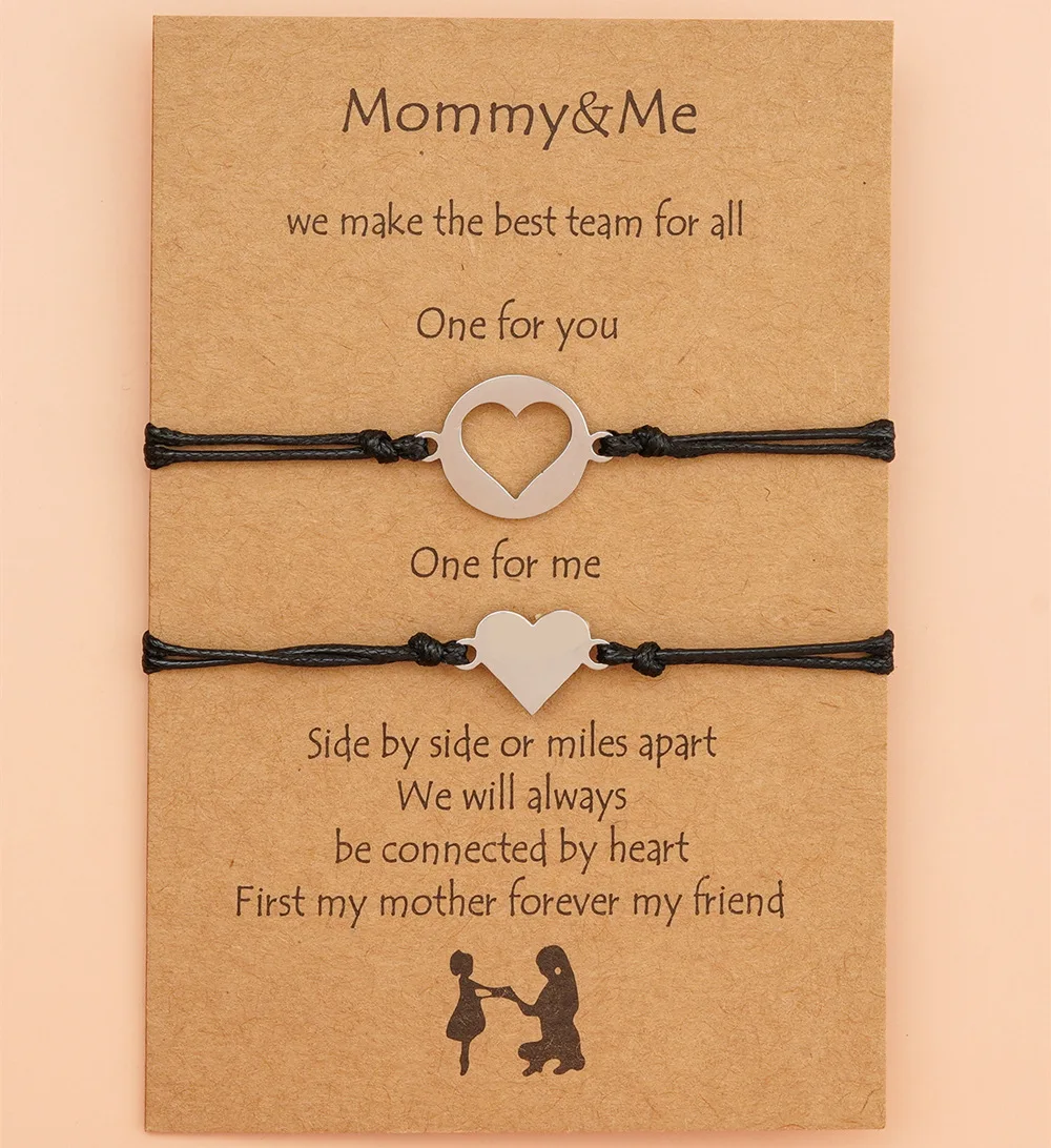 Custom Logo Stainless Steel Heart Charms for Mom Gift