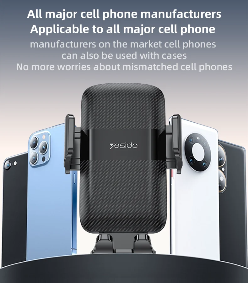 Yesido C175 ouverture à une touche 360 Angle de vision réglable Mini ventouse éjecteur Clip support pour téléphone