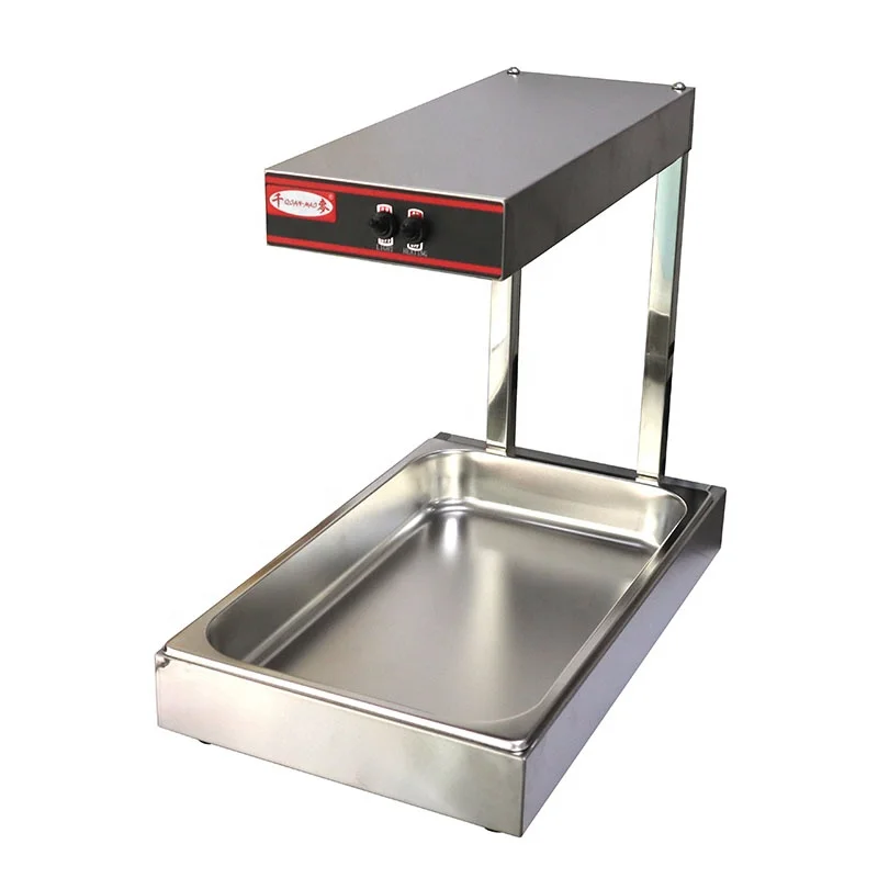 Commercial Food Display Warmer Showcase Chips Working Station French Fry Warmer Vertical Type Pedestal Chips Warmer - Image 4