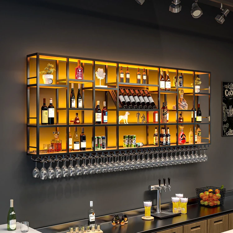 Wine Rack For Restaurant Restaurant Bar Decor Iron/aluminum