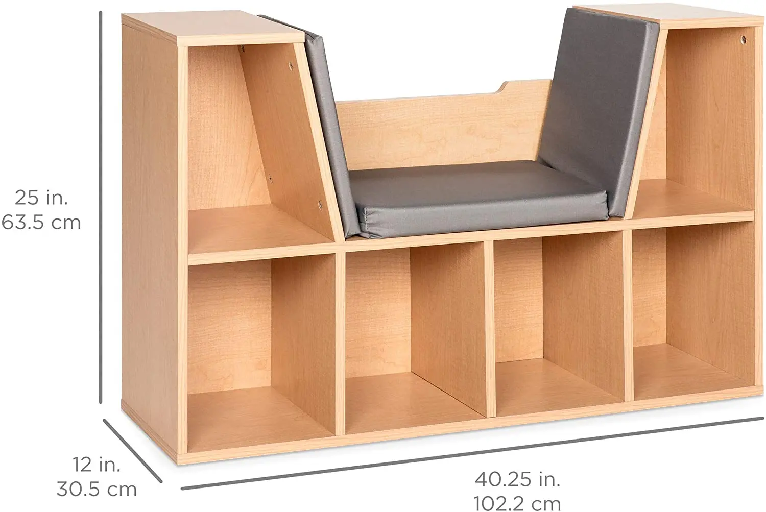 
 Combohome детская спальня Многофункциональный 6-Cubby органайзер для хранения подушечка скамейка для чтения детский книжный шкаф  