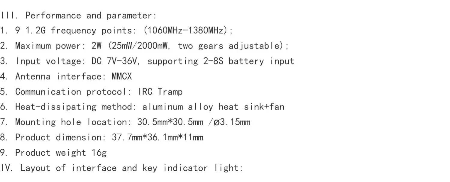 1.2G-1.3G 2W image transmission transmitter 25/2000mW adjustable FPV travel machine VTX supplier