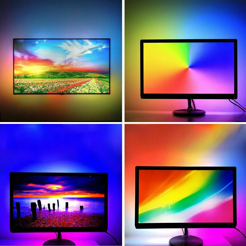 Dreaming Color Smart USB Full Set Led Adhesive Tape HDTV Computer Screen Color Sync DIY Back Light Ambient Strip Kit