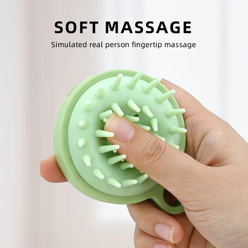 Professional Oval Scalp Exfoliator Detangling Shampoo Massager Comb Wet Dry Hair Brush ABS Silicone Brown Green Hooks Easy Dry H25819488373a464bbfac5f3c749e2ab8q