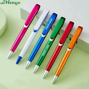 Wholesale Custom Promotional Plastic Ballpoint Pens UV Printing Personalized Logo Design 1.0mm Tip Black Ink for Office School