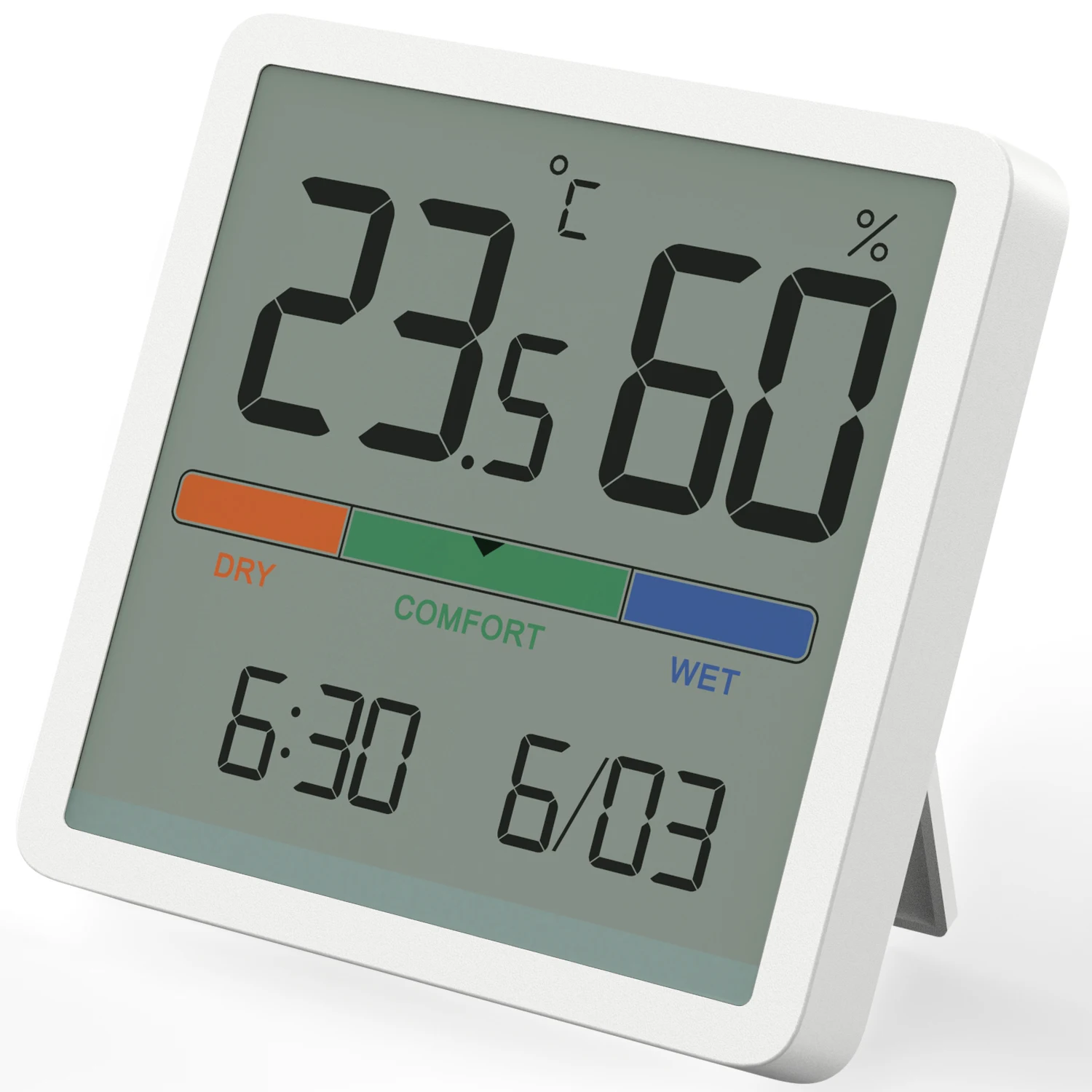 HAPTIME Indoor MINI Plastic Hygrometer Humidity Gauge Digital Thermometer LCD Display Battery Powered Three Months Large Display