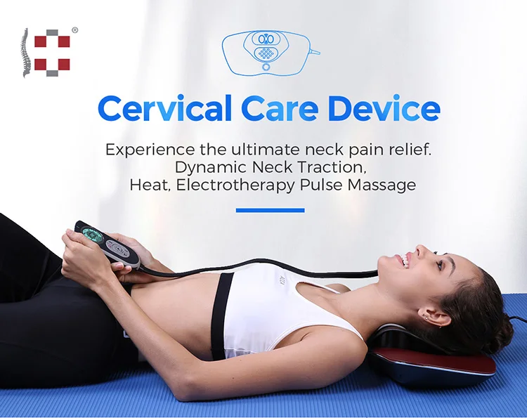 Alphay Massage Products Neck Cervical Traction Device EMS Heated Physiotherapy Neck Massager