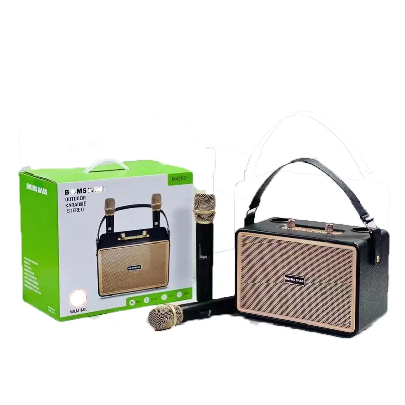 Retro Leather Karaoke Speaker Box - Bluetooth Wireless Speakers