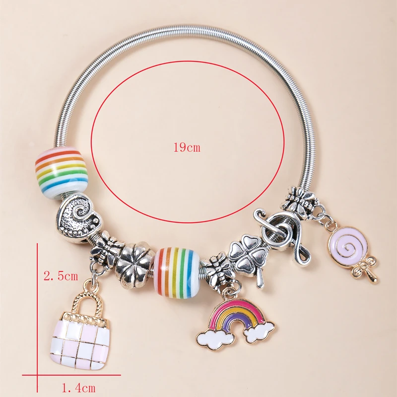 New Pandora Dream Girl Rainbow Bracelets Sterling Silver For Pandora  Sterling Silver Bracelet  Bangle