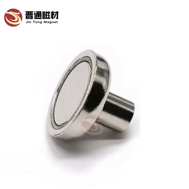 Ndfeb Thread Hole Magnets Pot Magnetic Round Base Inside Screw D16