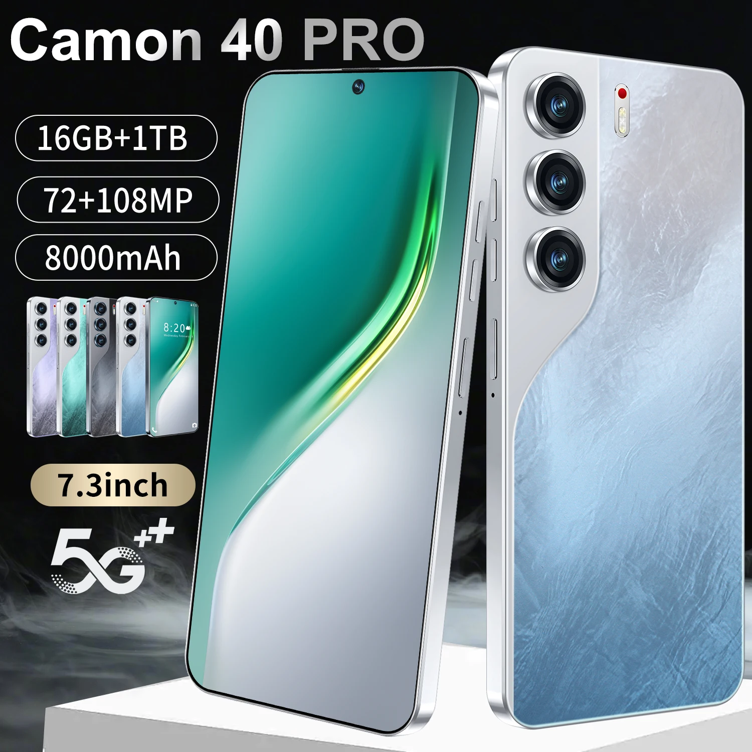 CAMON 40 Pro 5G Dual SIM Free Global 版 Camon 40 Pro 5G - Unlocked Android Smartphones with 24GB+512GB
