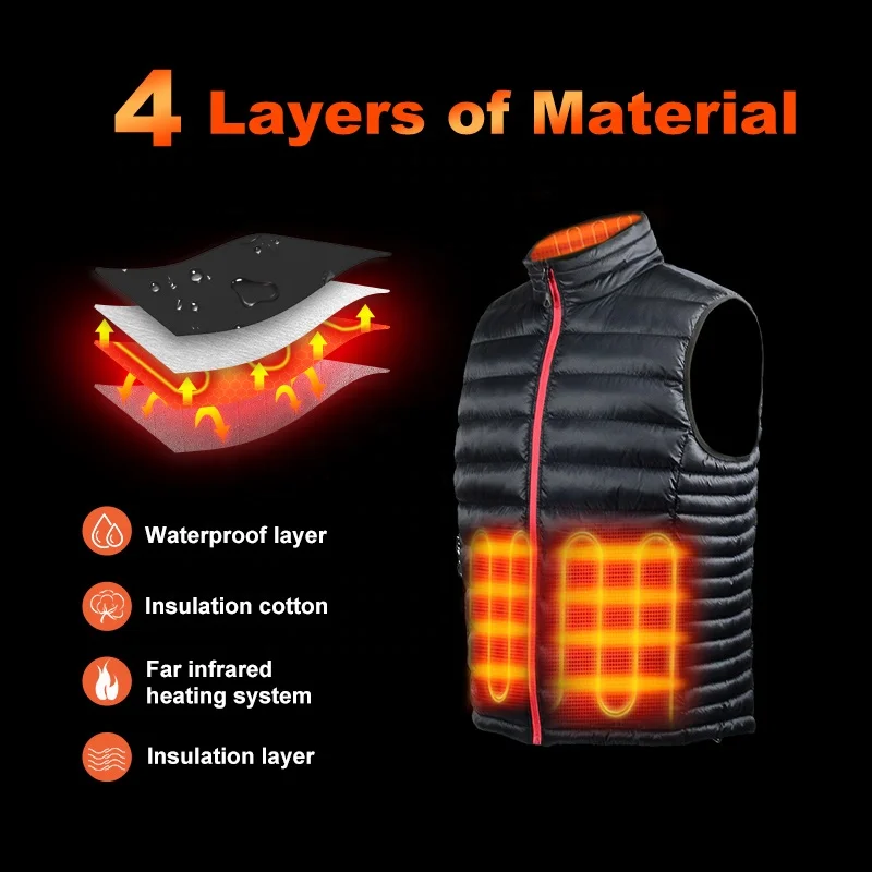 Customized Smart Charging Electric Heating Vest Heating Suit Shoulder Constant Temperature Heated Jacket