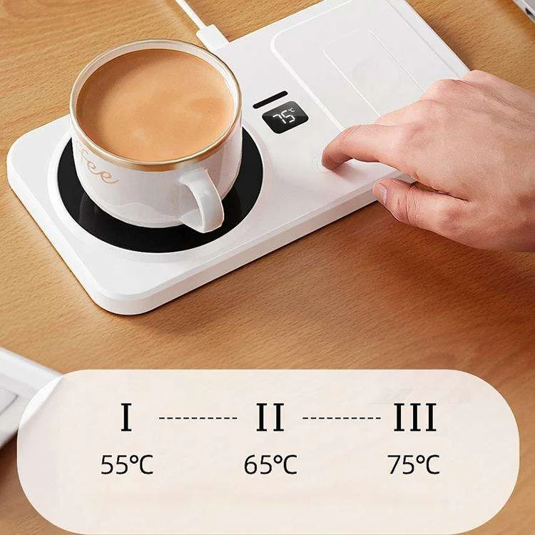 New Four-in-one Multi-functional Household Smart Temperature-controlled Cup Holder Mobile Phone and Watch Wireless Charging and 3
