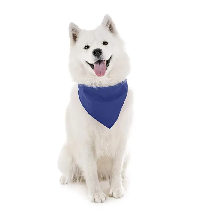 Wholesale Sublimation Printed Solid Color Triangle Pet Bandana Custom logo Dog Bandana for Small and Large Dogs
