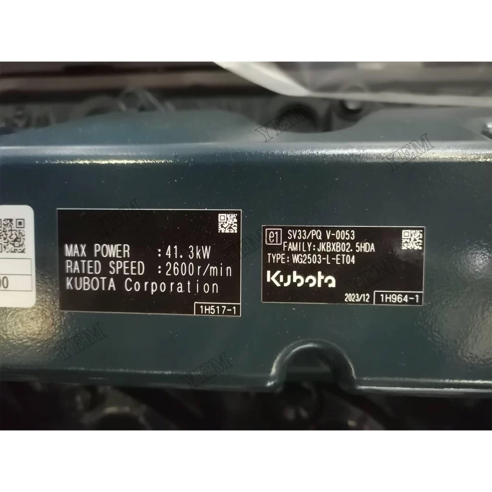 W2503-L-ET04 Diesel Engine EG542-17000 For Kubota