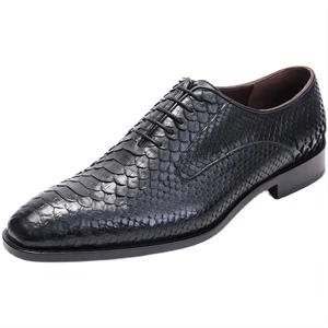 2026  New Design Goodyear Welted Handmade Shoes  Python Leather  Wedding Office Business Shoes