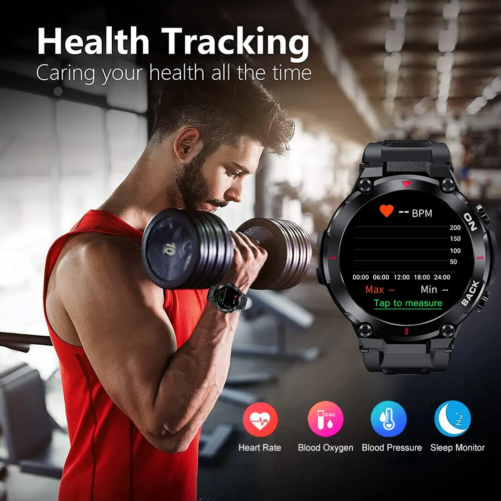 K37 Built-In GPS Smart Watch 2024 for Men Outdoor Sport Ip68 Ip69 Waterproof 2024 Hombre Reloj Smartwatch With GPS