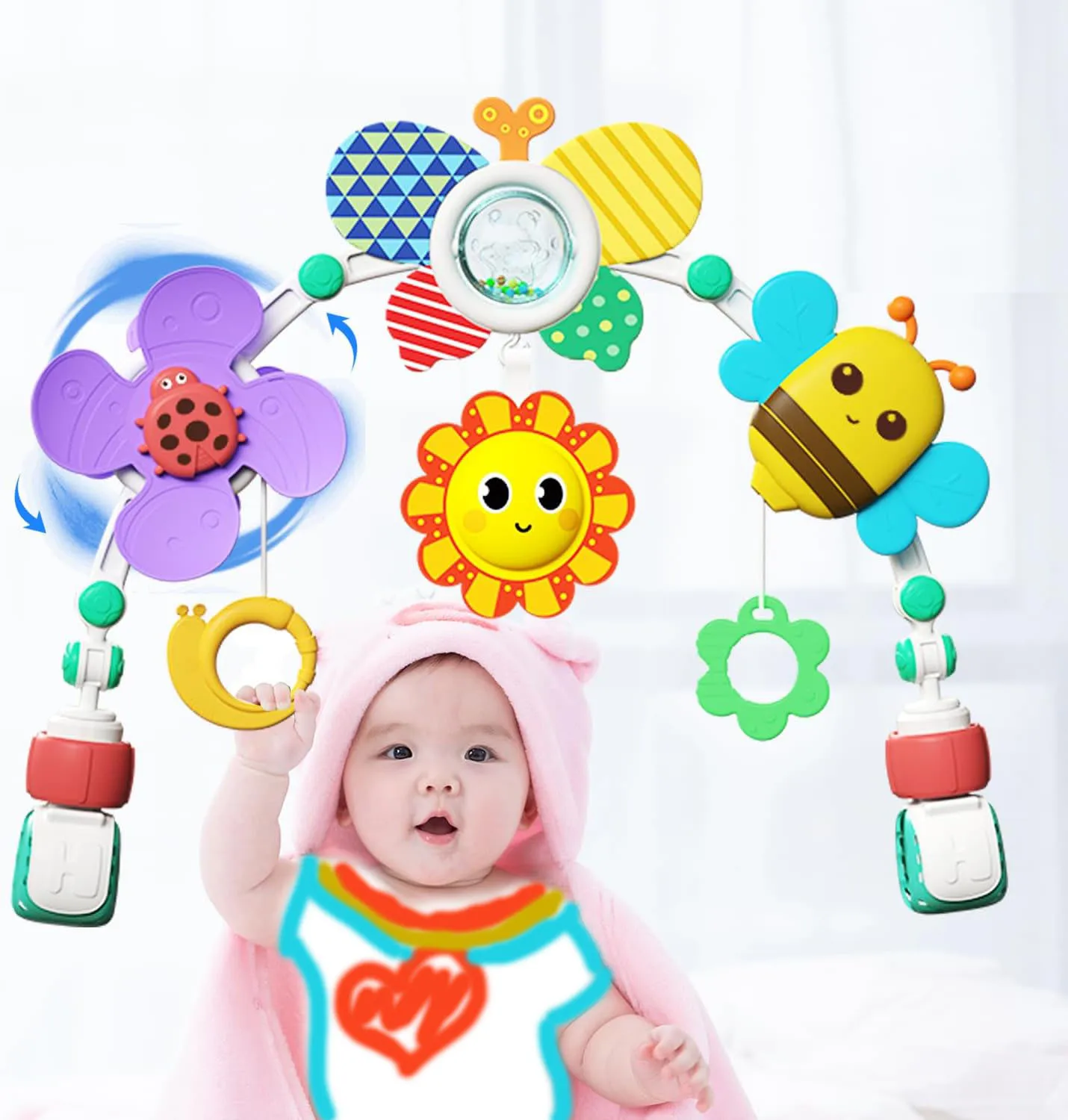Chachi игрушки Juguetes De Cuna Para Bebe Recien Nacidos Juguete Arco Coche Sensoriales