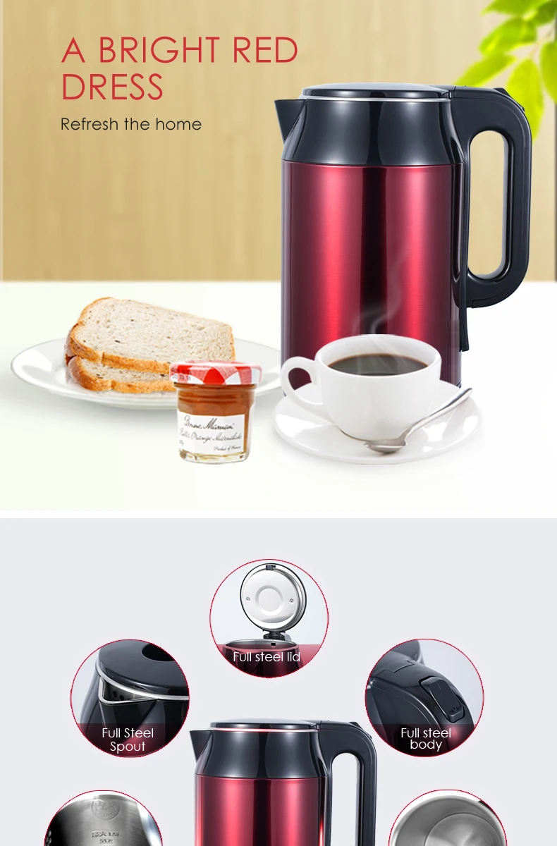 Factory Wholesale Cheap 1.2l 1.5l 1.8l Large Capacity Stainless Steel