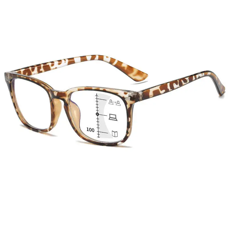 Progressive Multi Focus Anti Blue Light Reading Glasses Intelligent Automatic Zoom Distance Near Bifocal Presbyopic Glasses