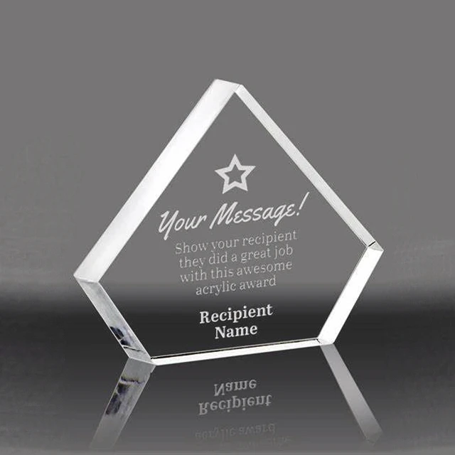 Оптовая продажа акриловых наград на заказ, заводская цена, награда, пустой с/без основания