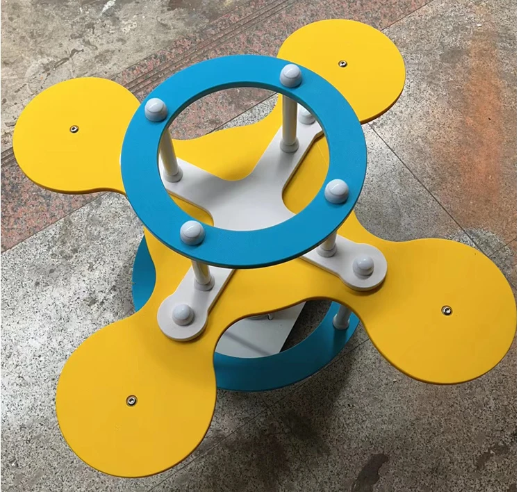 Customized Outdoor Playground Four Seater Children Spring Plastic Seesaw Carousel Play Equipment