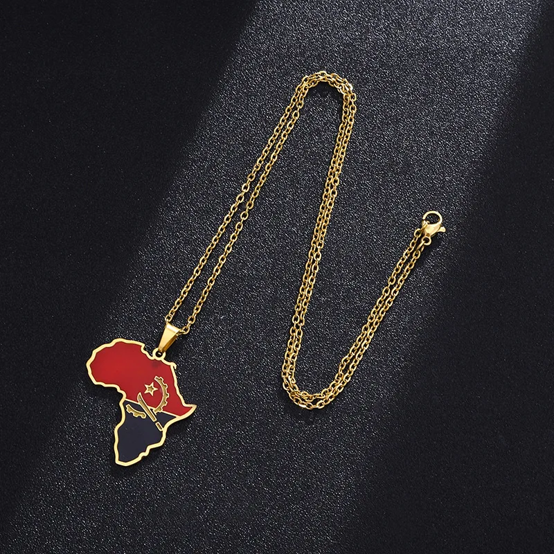 African Map Necklace