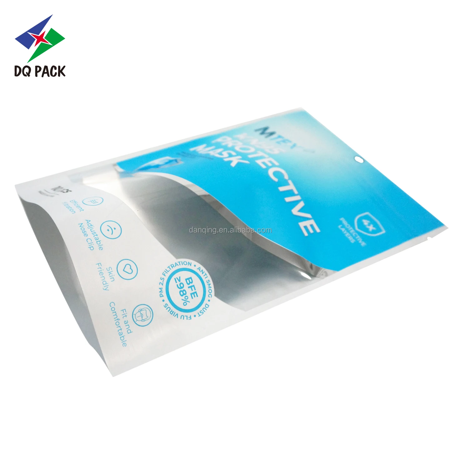 DQ PACK Hot Sale Protective Masking Plastic Packaging Bag With Window Manufacturer