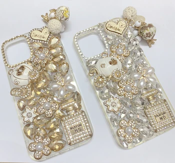 DIY Jewelled Glitter Pearl Pumpkin Car Phone Cases For Samsung Galaxy S3 S4 S5 S6 S7 Edge S8 S9+ S10 S20 S21 S22 Ultra