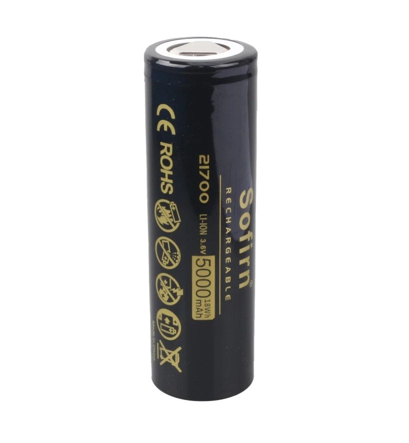 Sofirn 充電式 5000mAh 21700 バッテリー 事前充電済み 3.7V リチウム