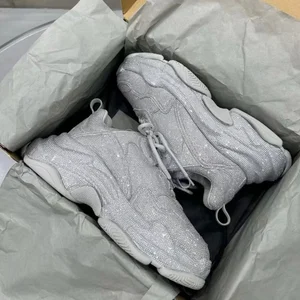 Top Quality Triple Luxury  Leather Fabric Shiny Designer Trainers Sneakers