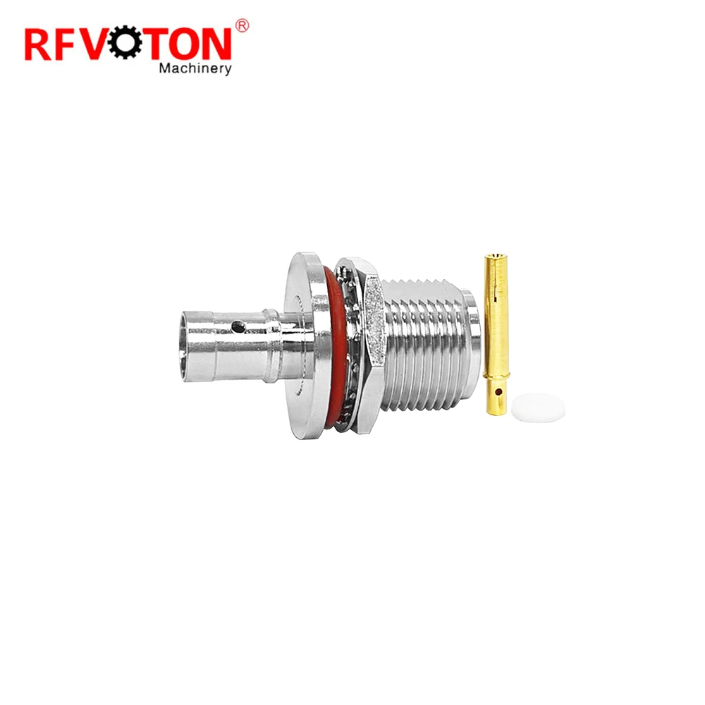 Factory Supply  N Female Jack Hembra Socket Bulkhead Solder Rg401 Cable Rf Coaxial Coax N Copper Connector Rohs  in Stock