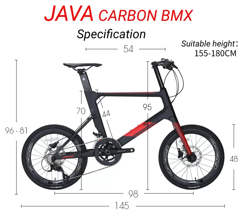 JAVA CL-CB炭素繊維フレームBMXサイクル大人ロードバイク24スピード451