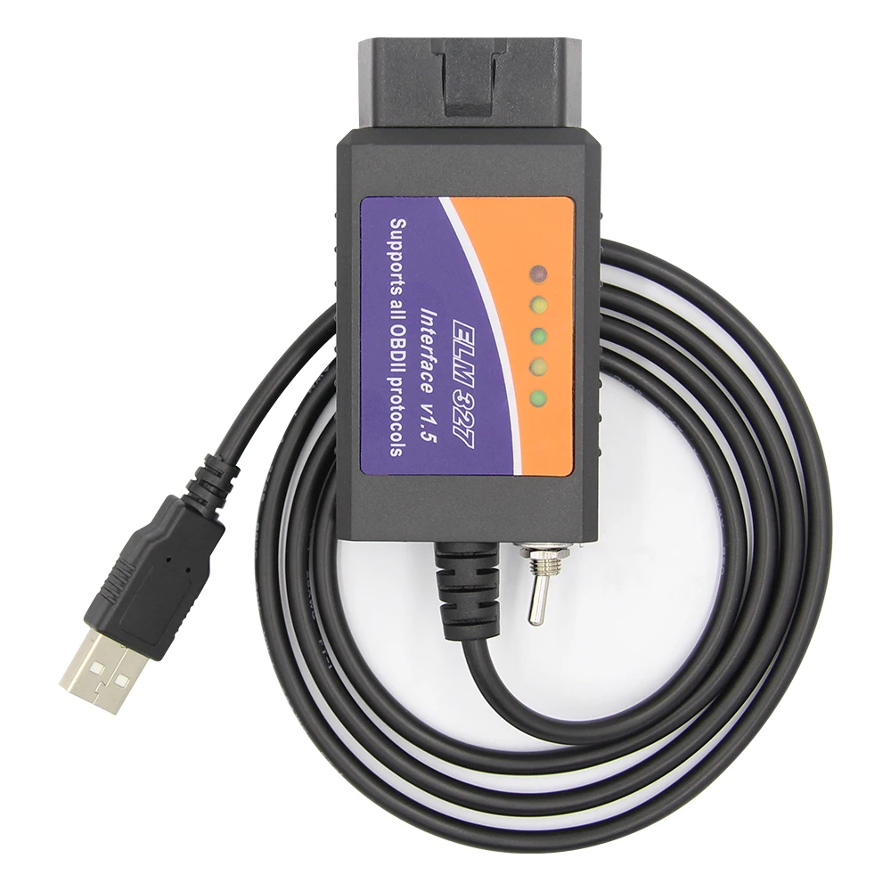 ELM327 V1.5 OBD2 USB Interface PIC25K80 And CH340T Chip Car Plastic Diagnostic Cable Code Scanner Tool From m.alibaba.com