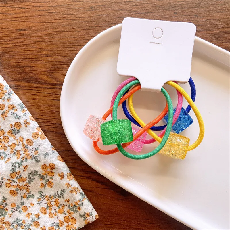 Korean Style Children Accessories Colorful Elastic Hair Rubber Band High Quality Rubber Band Children Hair Ties