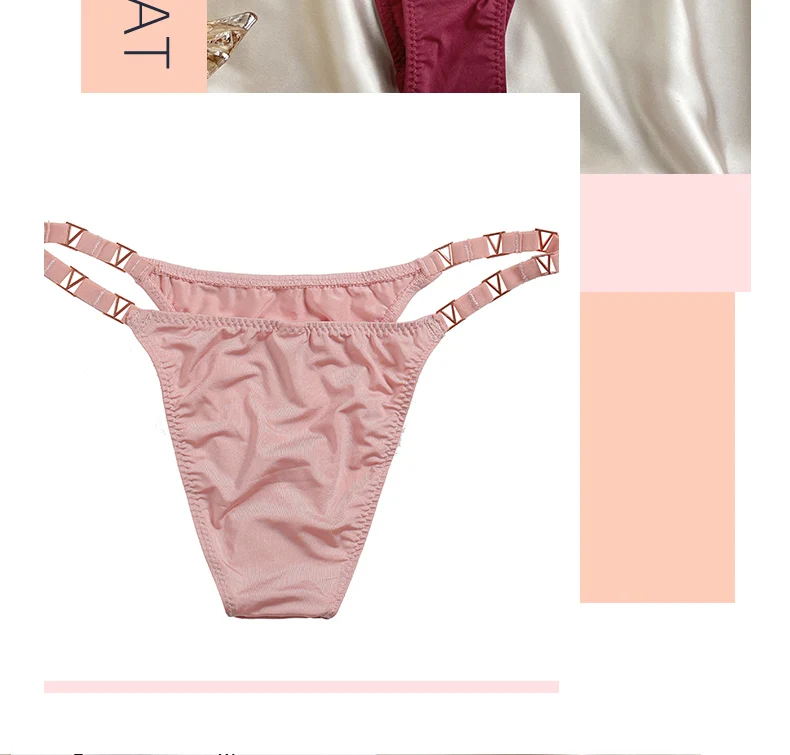 Eazmol G String Hipster Seamless Chain Cotton Thong Underwear