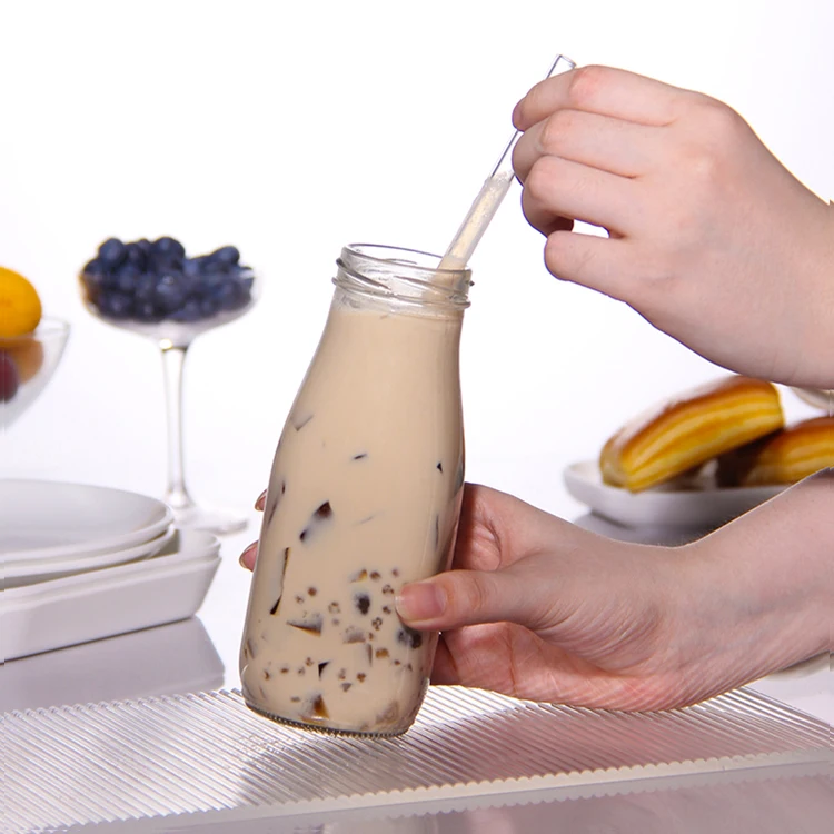 Free Sample 250ml 500ml 1000ml 1 Litre Glass Beverage Bottles for Coffee Milk