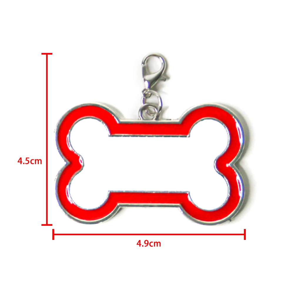 Prosub Custom Sublimation Dogtag Blank Metal Color Edge Bone Shape Pet