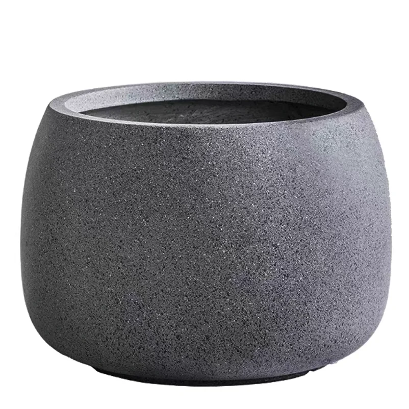 New Design Modern Home Balcony Decoration Larger Fiber Clay Pot Cheap