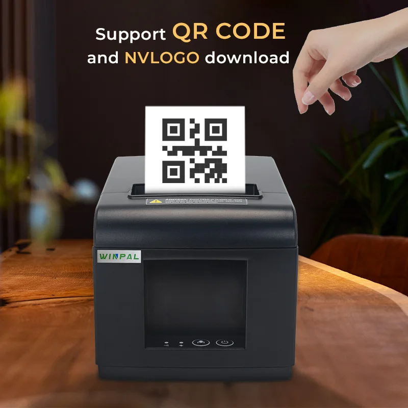 Winpal WP80T POS Thermal Printer 80mm Auto Cutter Thermal Printer WiFi BT Wireless Android IOS 3 Inch Thermal POS Printer