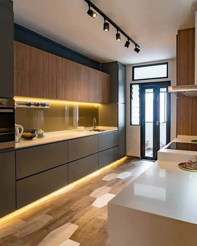 Modern Simple Design Lacquer Kitchen Cupboard Black Modular Shaker ...
