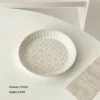 Assiette fleur de bégonia blanche