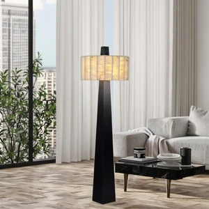 Spanish Snowflake Marble Floor Lamp for Hotel Villa Model Room LED Light Source E27 Designer Style for Living Room Study Bedroom