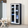 2 glass swing door filing cabinet