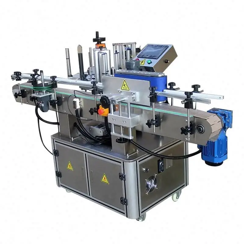 TEBAK Good Quality Fully Automatic Round Bottle Labeling Machine for Plastic Bottles Label Printer Sticker Label Machine