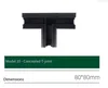 Model 35  Concealed T-shaped connector.