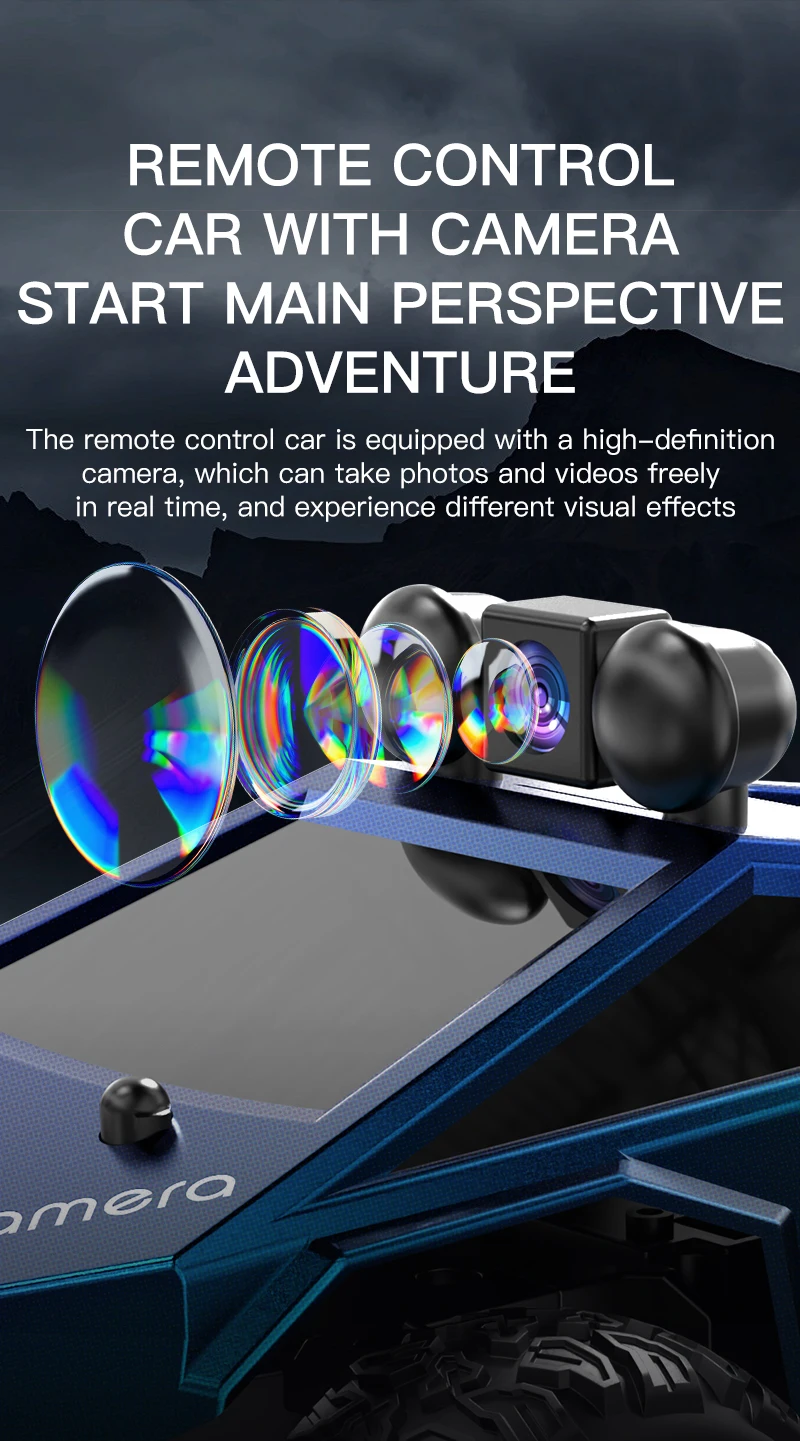 New Arrival HOSHI KF29 RC Car 1/28 Scale Mini Cyber Truck Toy Small Car with FPV Camera Remote Control Car Toys for Boys