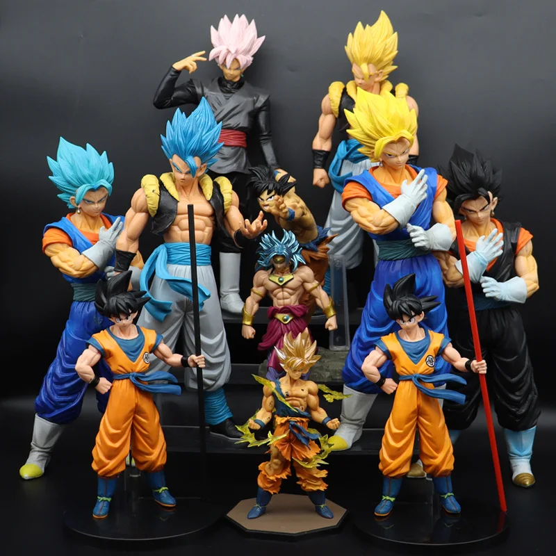 30cm Anime Dragon Ball Z Vegeta Gogeta Figure Super Saiyan Blue